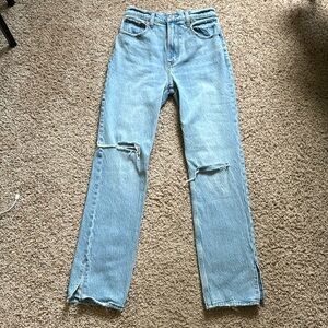 A&F Distressed Straight leg jeans
